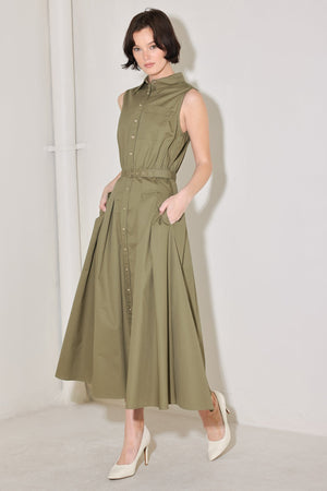 SIMPLY UNSTOPPABLE WOVEN MIDI DRESS