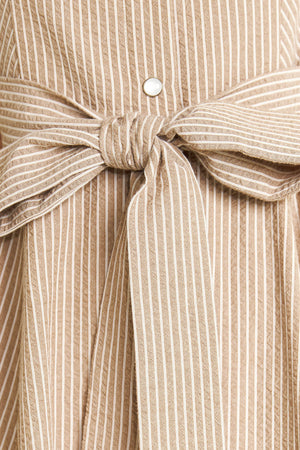 Cafe Au Lait Woven Midi Dress