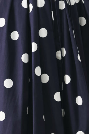 BLUE MOON DOT WOVEN MIDI DRESS
