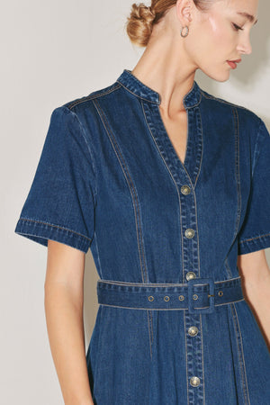 Saturn Street Denim Midi Dress