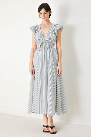 Whisper Stripe Woven Midi Dress