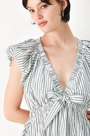 Whisper Stripe Woven Midi Dress