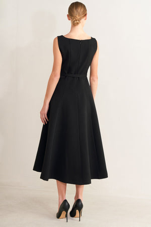Paris After Dark Woven Midi Dress