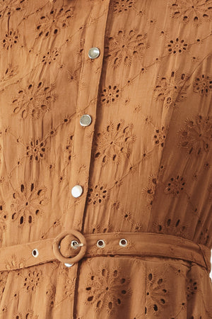 Timeless Love Woven Eyelet Midi Dress