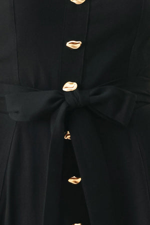 Lovely Noir Woven Midi Dress