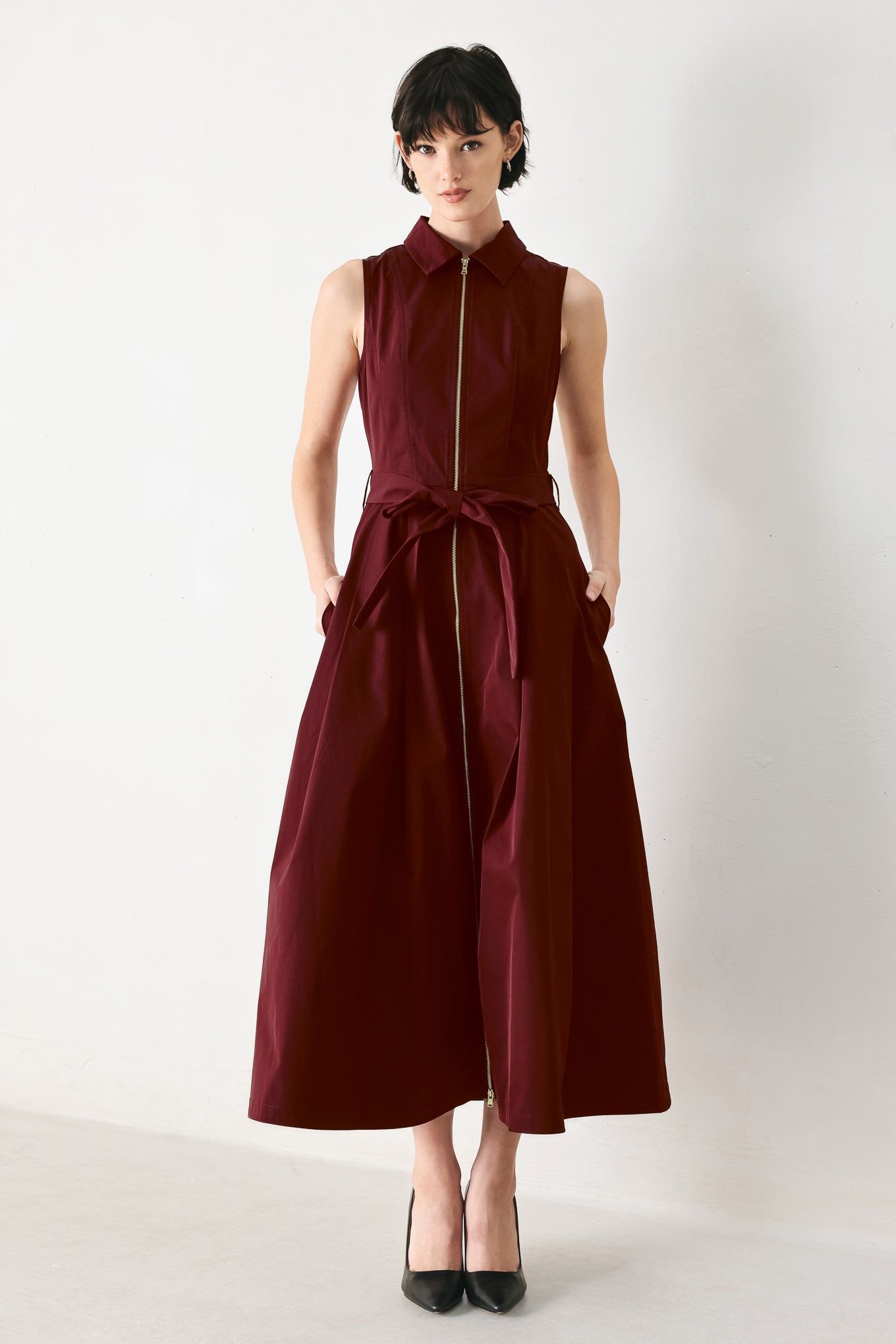 timeless midi dress Timeless Temptation Ruched Midi Dress L