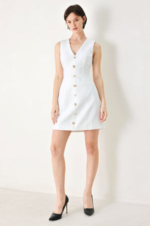 PURE GLAM WOVEN MINI DRESS