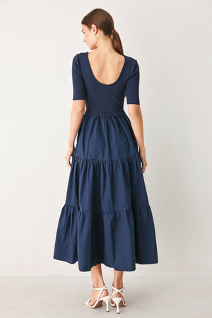 ELEGANT ERA SWEATER KNIT MIDI DRESS