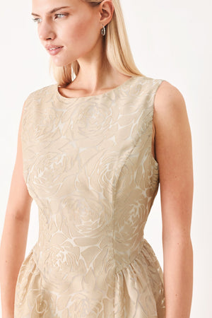 EVENING BLOSSOM ORGANZA MIDI DRESS