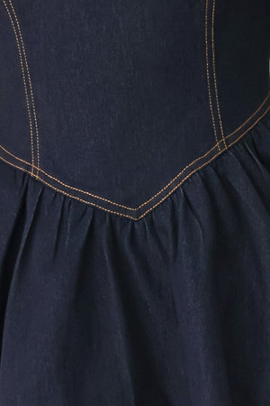 SWEET INDIGO DENIM MINI DRESS