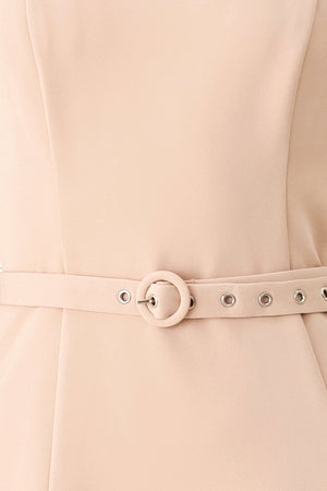 BLUSH HOUR WOVEN MIDI DRESS