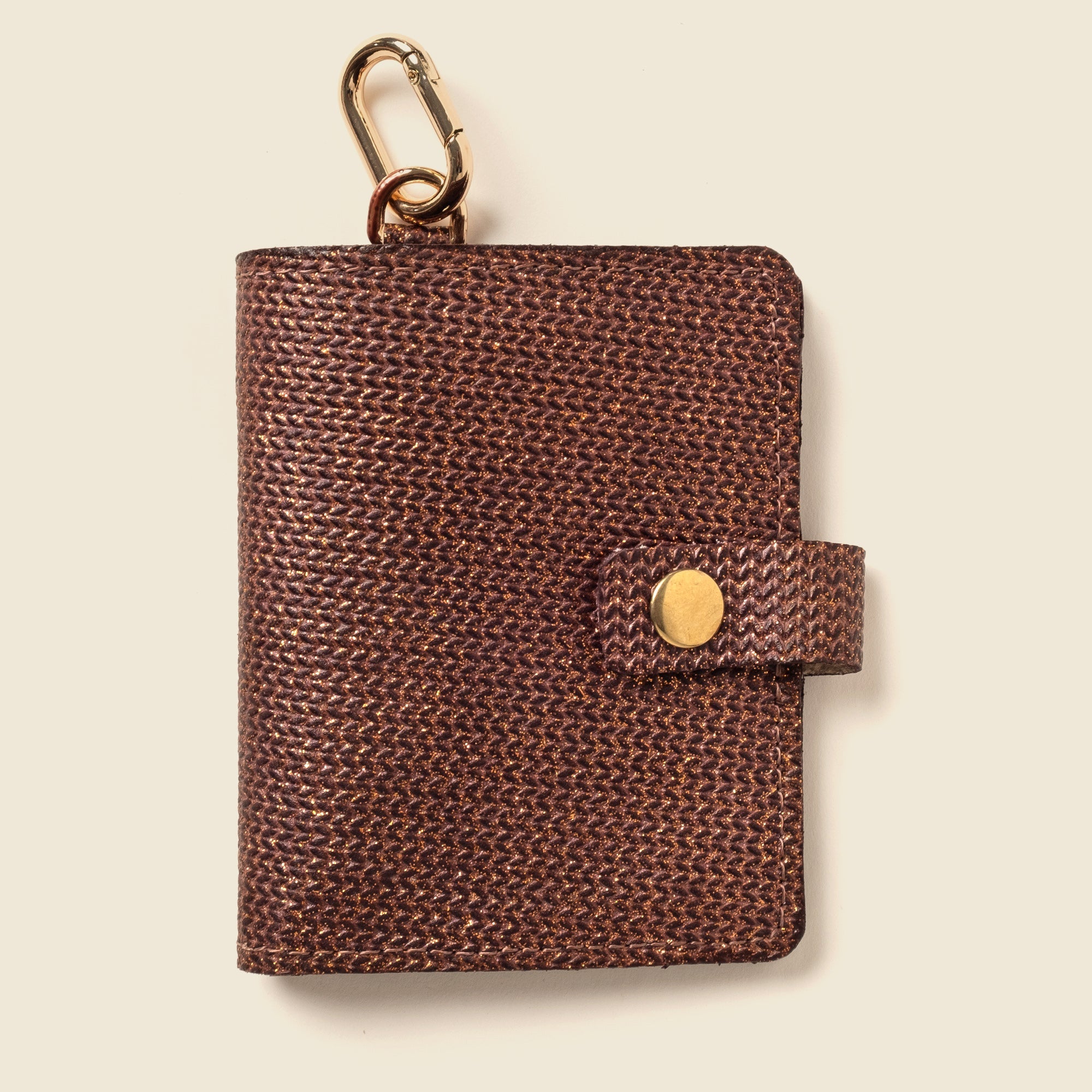 Wallet with Snap and Key Ring - Bronze Glow
