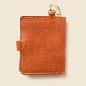 Wallet with Snap and Key Ring - Natural