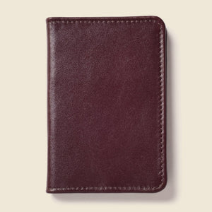 Compact Bifold Wallet with RFID Protection - Burgundy