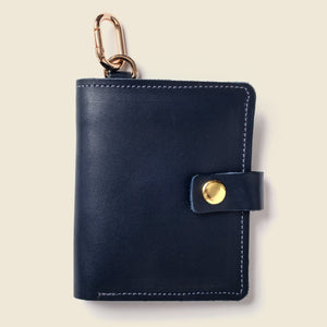 Wallet with Snap and Key Ring - Navy