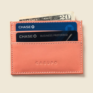 Slim Card Holder Wallet With RFID Protection - Pink