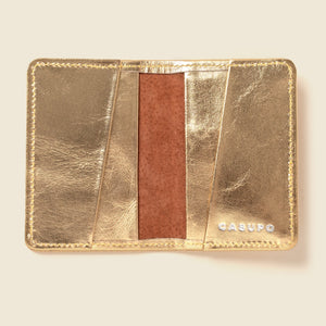 Compact Bifold with RFID Protection - Gold