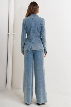 TAILORED FRAME FRENCH TERRY BLAZER