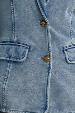 TAILORED FRAME FRENCH TERRY BLAZER