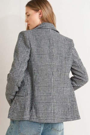 CITY CHECKLINE WOOLEN WOVEN JACKET