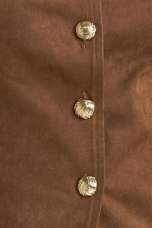 BROWN SUGAR FAUX SUEDE VEST
