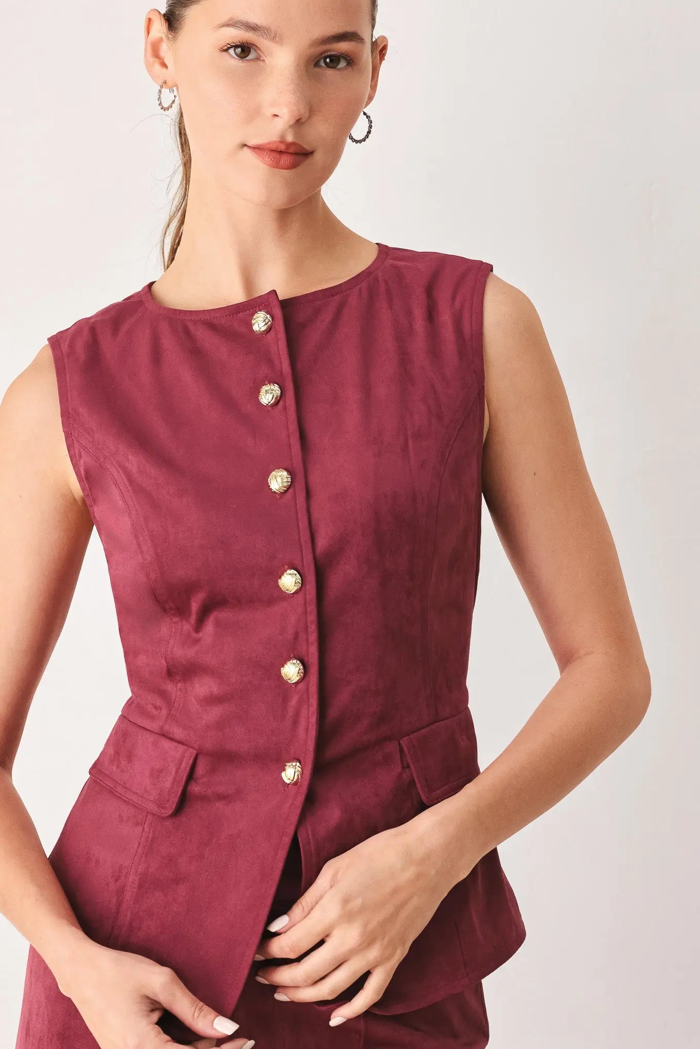MIDNIGHT MESA STYLE FAUX SUEDE VEST
