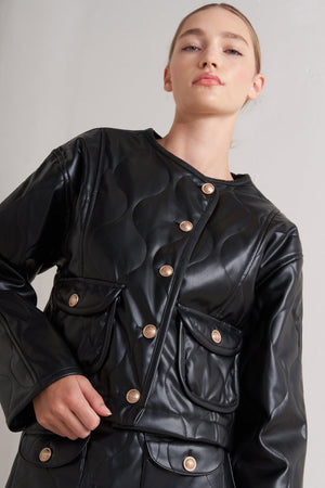 MOTO CHIC FAUX LEATHER JACKET
