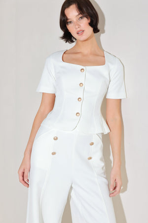 MINIMAL PRESTIGE WOVEN TOP