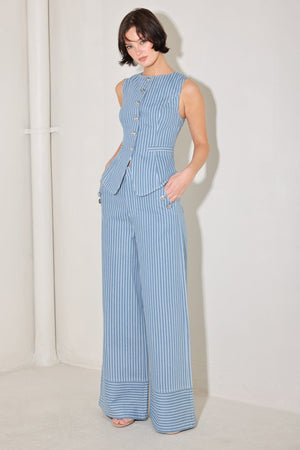 PINSTRIPE PRESTIGE WOVEN VEST