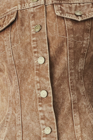 VINTAGE BROWN DENIM JACKET