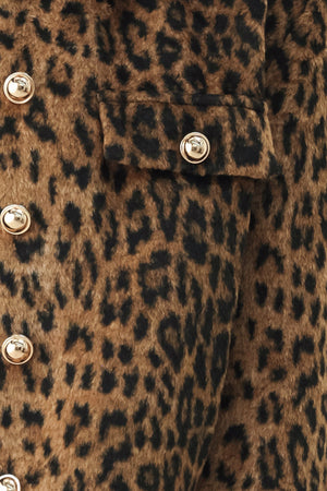 HERITAGE EDGE BROWN/BLACK WOOL-BLEND CROPPED JACKET