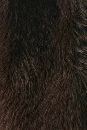 COCOA PLUSH CHOCOLATE BROWN FAUX FUR VEST