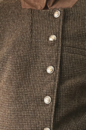 HERITAGE CHARM HOUNDSTOOTH CROP JACKET