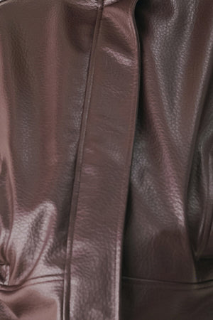 REBEL ROMANCE BUCKLED FAUX LEATHER CROPPED JACKET