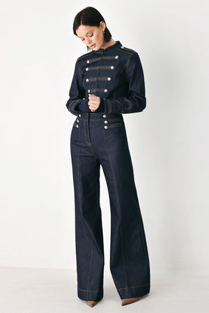 MIDNIGHT COMMANDER DENIM MILITARY JACKET