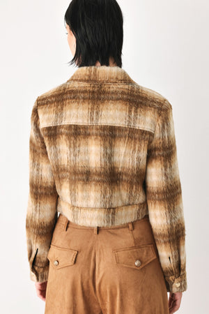 AUTUMN IN ASPEN PLAID CROP JACKET