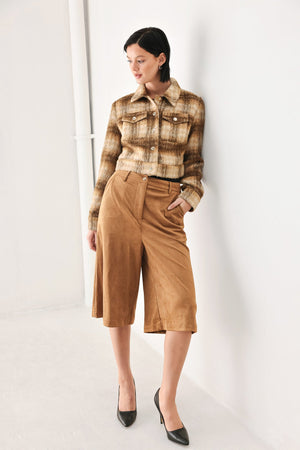 AUTUMN IN ASPEN PLAID CROP JACKET