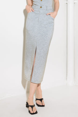 LOVELY BY NATURE KNIT MIDI SKIRT