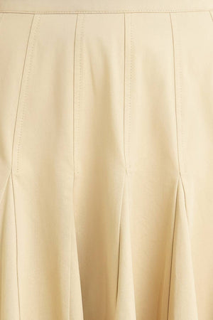 PALE FRAME WOVEN TAUPE CIRCLE SKIRT