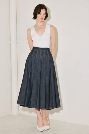 MAIN STAGE CLASSIC DENIM CIRCLE SKIRT