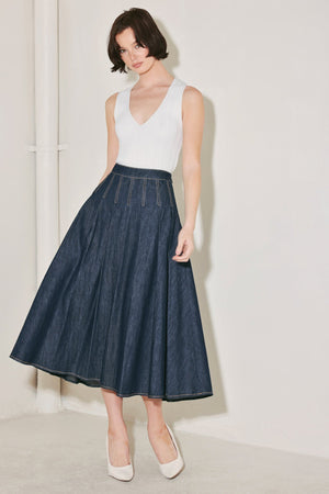 MAIN STAGE CLASSIC DENIM CIRCLE SKIRT
