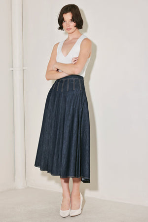 MAIN STAGE CLASSIC DENIM CIRCLE SKIRT