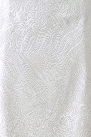 IVORY TEXTURE WHITE WOVEN PENCIL SKIRT