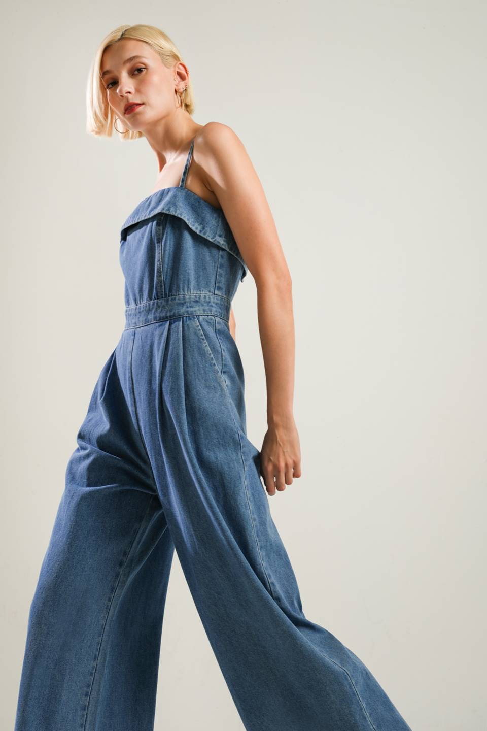 Urban Elegance Denim Jumpsuit - Knitted Belle Boutique