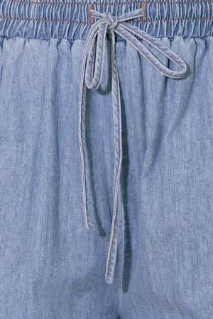 Riverside Sips Light Indigo Chambray Pants