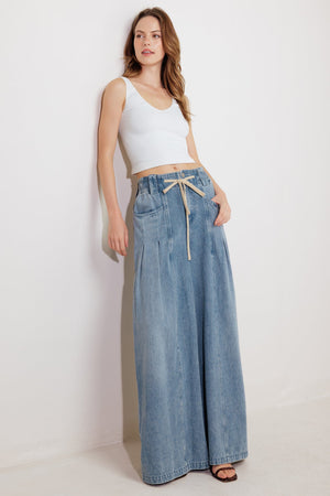 CALM & COLLECTED BLUE DENIM PANTS