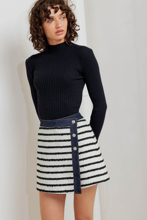 BONJOUR STRIPE WOVEN SKORT