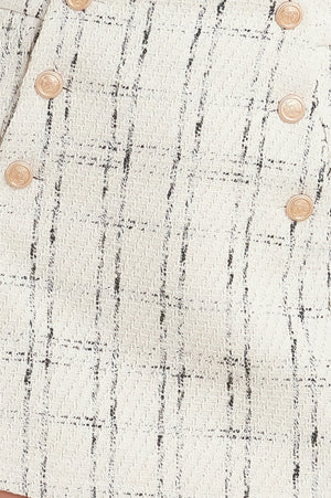 PARIS BOUND WOVEN TWEED SKORT