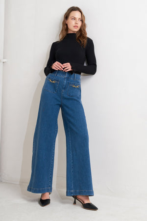 TIMELESS BLUE DENIM PANTS
