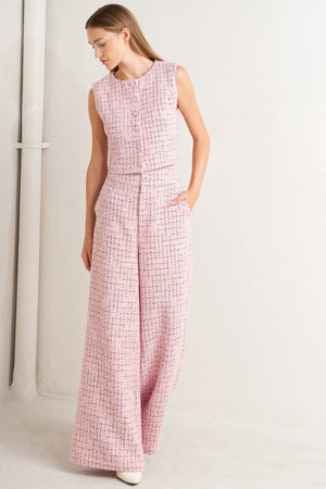 ROSÉ EDGE ENSEMBLE TWEED PANTS